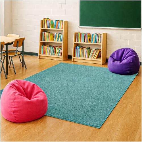 Soft & Colorful 4' Round Kids Classroom Area Rug (16 Sq Ft)