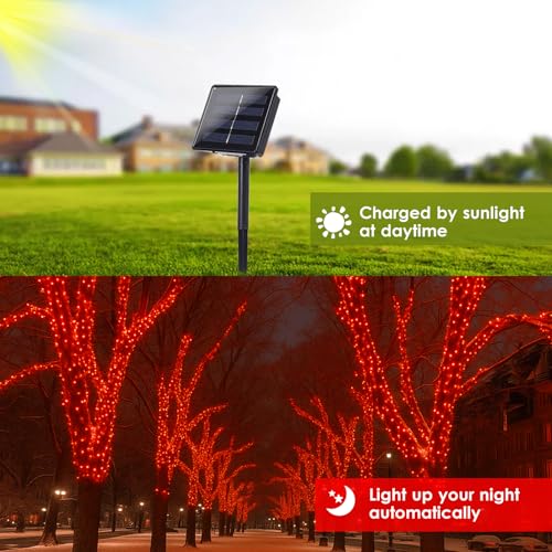 Solar String Lights Outdoor 2Pack 80FT 200LED Fairy Lights (2 Count)