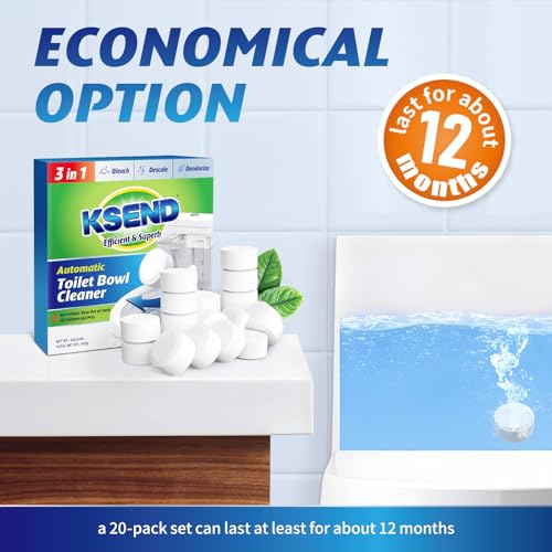 Toilet Bowl Cleaner Tablets 40 Pack (40 Count)