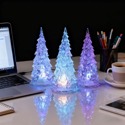 3 Pack Acrylic Christmas Tree Lamp (3 Count)