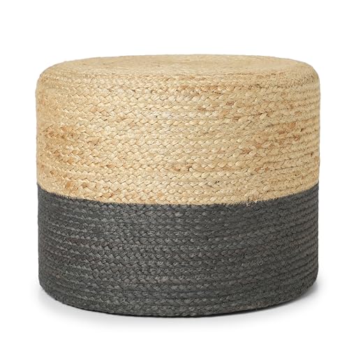 Jute Braided Pouf Ottoman