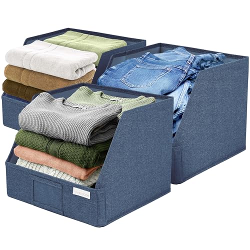 Open Front Trapezoid Closet Bins (3 Count)