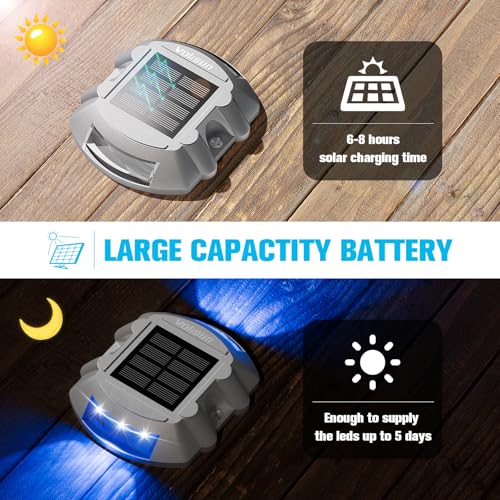 Solar Deck Driveway Dock Lights (8 Count)