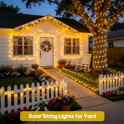 2 Pack Solar String Lights Outdoor (151 Foot)