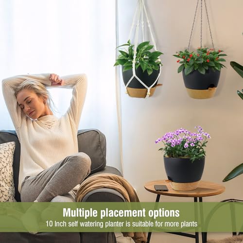 10 inch Self Watering Hanging Planters (2 Count)