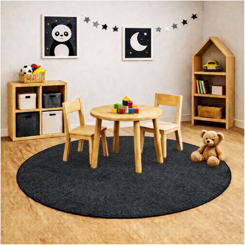 Soft & Colorful 3' Round Kids Classroom Area Rug