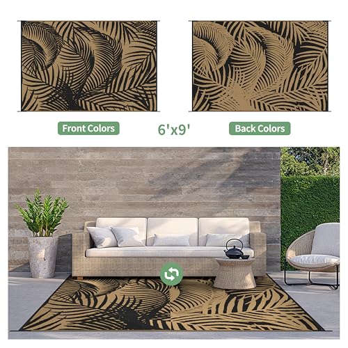 Outdoor Rug Waterproof Plastic Rugs for Patio
