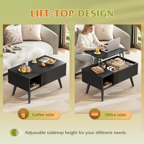 Lift Top Coffee Table with Hidden Storage