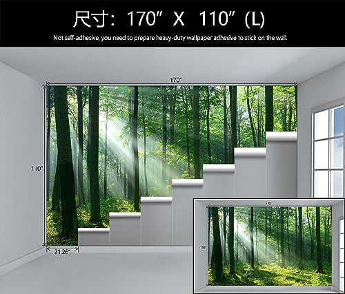 Green Forest Woodland Wallpaper Nature Landscape Tree Wall Mural