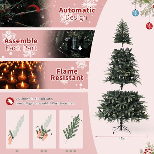 6.5 FT Pre Lit Pencil Christmas Tree