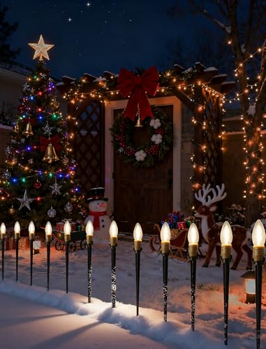 38.5FT Christmas Pathway Lights Outdoor