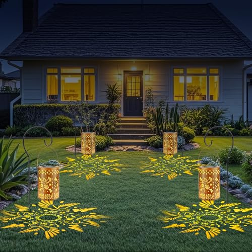Solar Lanterns Outdoor Decor Hummingbird Garden Waterproof Christmas Gifts Light for Women Mom Grandma (2 Count)
