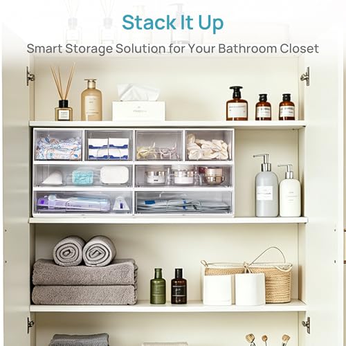 White Stackable Storage Drawers (2 Count)
