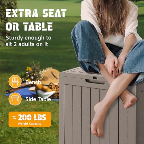 32 Gal Outdoor Storage Box Waterproof Lockable