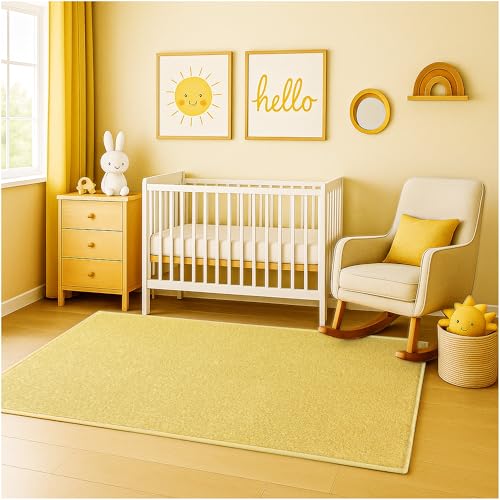 Soft & Colorful 9' Round Kids Classroom Area Rug