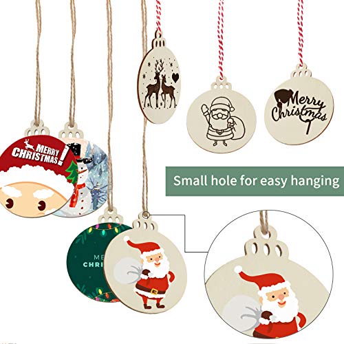 Wooden Christmas Ornaments (50 Count)