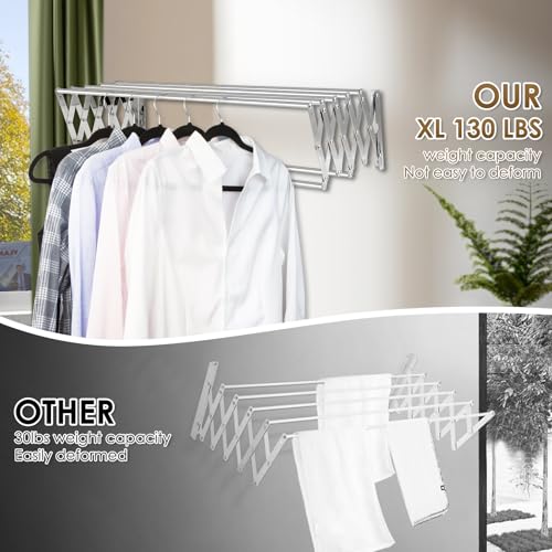 XL 31.5" Wall Clothes Drying Rack