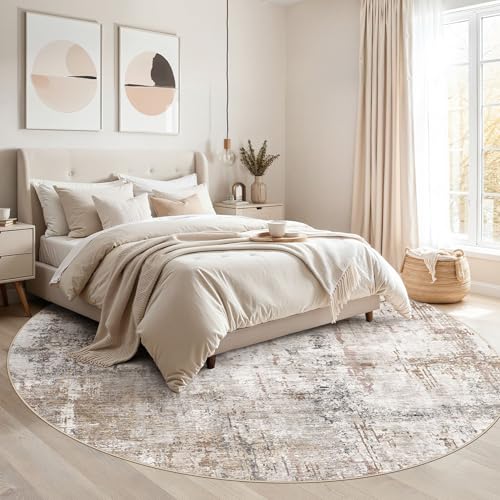 8ft Round Area Rug Living Room Rugs (24 Count)
