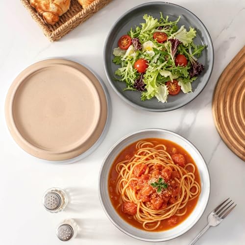 Pasta Bowls Set of 4 with Sesame Glaze Finish (4 Count)