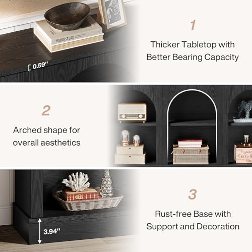 Black Console Table with Storage