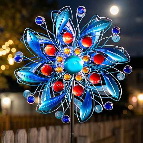 Solar Wind Spinner with Glass Ball