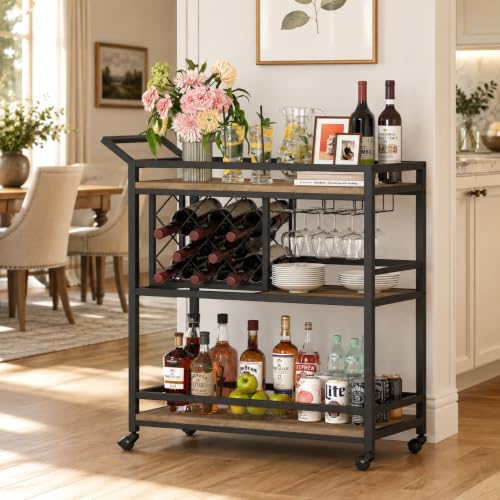 Bar Cart with Wheels
