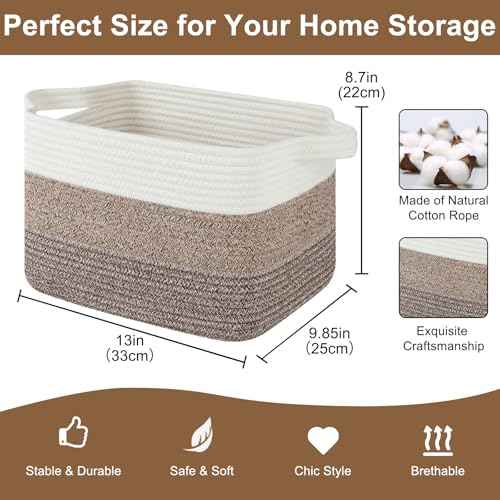 Storage Basket for Organizing 3 Pack (3 Count)