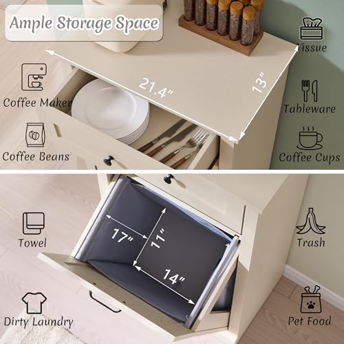 Tilt Out Laundry Hamper Cabinet
