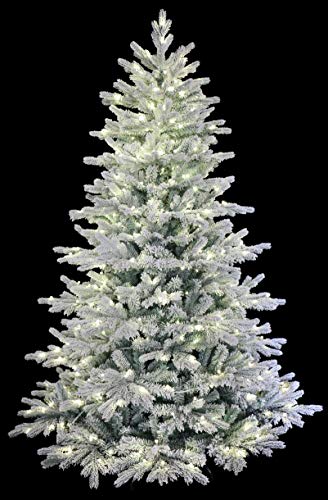 6 Foot Pre lit Snow Angel Blue Spruce Flocked Artificial Christmas Tree