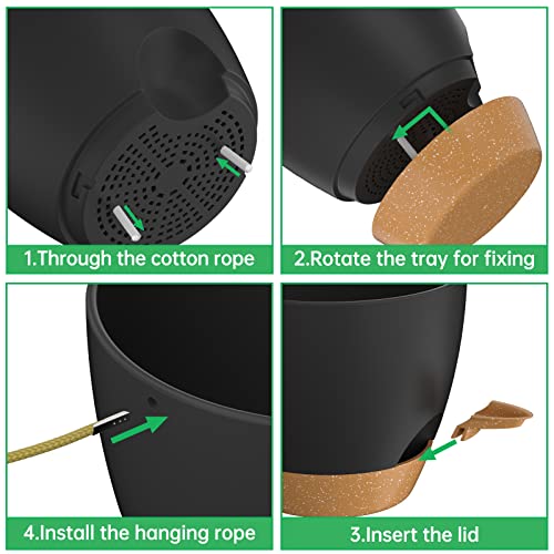 10 Inch Hanging Planters for Indoor Outdoor Plants (2 Count)