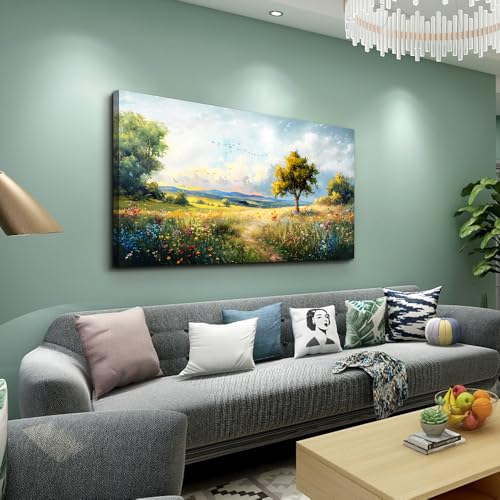 Large Wall Art For Living Room Wall Decor For Bedroom Office Decorations Pastoral Wall Paintings Scenery Abstract Watercolour Farmhouse Pictures Modern Posters Canvas Prints Artwork Home Decor