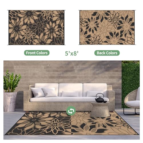 Outdoor Rug Waterproof Plastic Rugs for Patio
