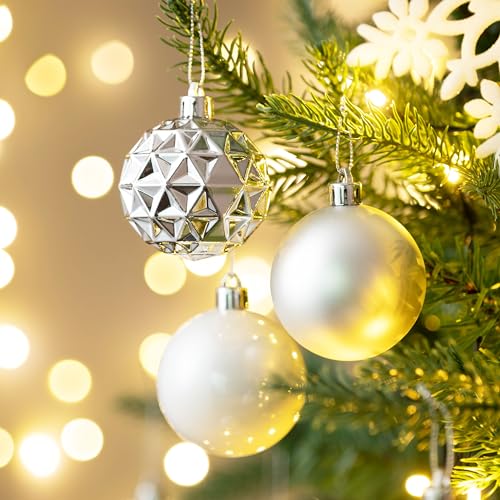 50ct Christmas Tree Decorations Ball Ornaments 2.36 Inches (50 Count)