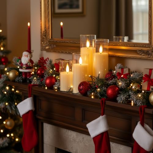 Ivory Flameless LED Pillar Candles (9 Count)
