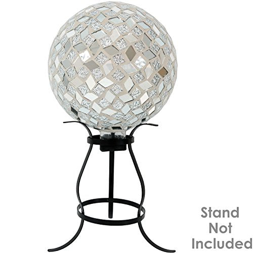 Sunnydaze 10" Mosaic Glass Gazing Ball for Garden (2 Count)