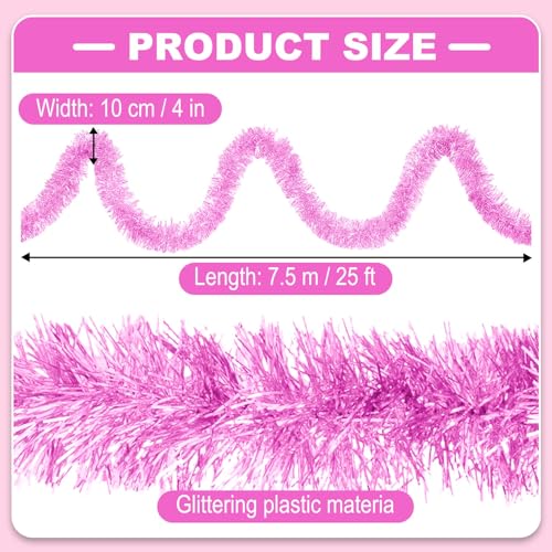 25 Feet Christmas Tinsel Garland (25 Foot)