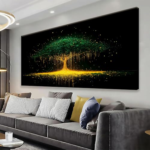 Large Black And Gold Wall Art For Living Room Canvas Art Wall Decor Modern Minimalist Tree Of Life Wall Art Paintings Pictures For Bedroom Apartment Mural Aesthetic Artwork 29 X 58 In