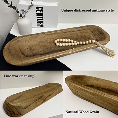 Wooden Dough Bowl Decor