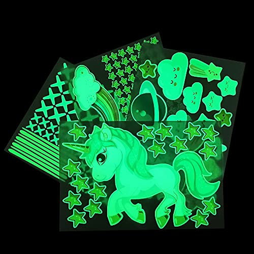 Glow in The Dark Unicorn Stickers