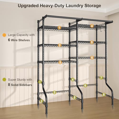 U13 Medium Over Washer and Dryer Storage Shelves