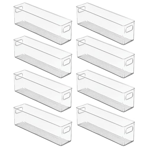 Plastic Bathroom Storage Container Bins w (8 Count)