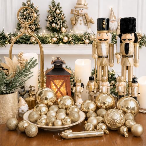 24ct Christmas Ball Ornaments Shatterproof Xmas Tree Hanging Balls Decorations Perfect for Holiday Wedding Christmas Decor (24 Count)