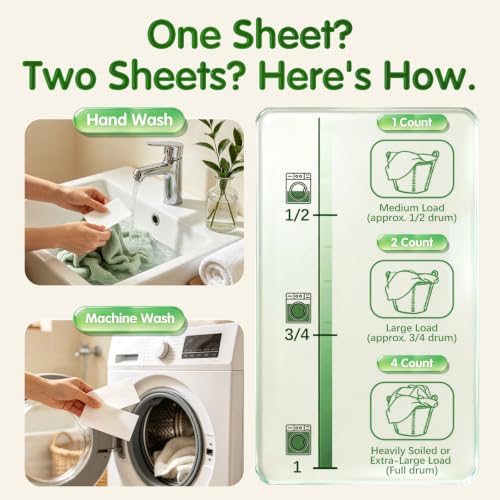 Travel Liquidless Laundry Detergent Sheets Fresh Scent 120 Count