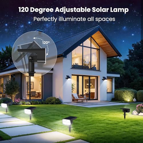 Solar Spot Lights Outdoor Waterproof (6 Count)