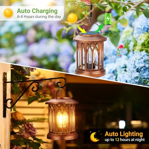 Solar Lanterns Outdoor Hanging 6 Pack (6 Count)