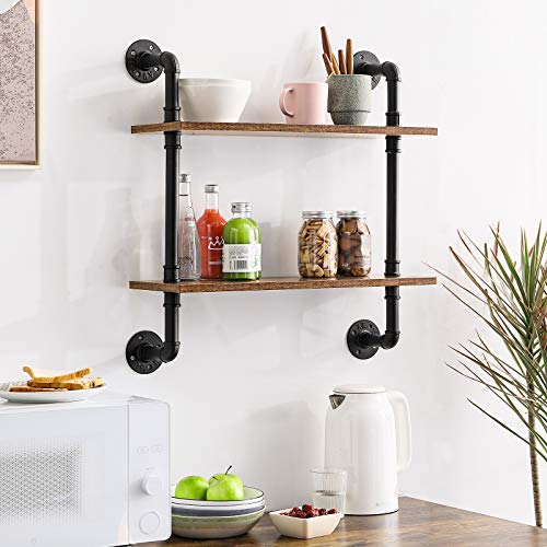 2 Tiers Industrial Pipe Shelves