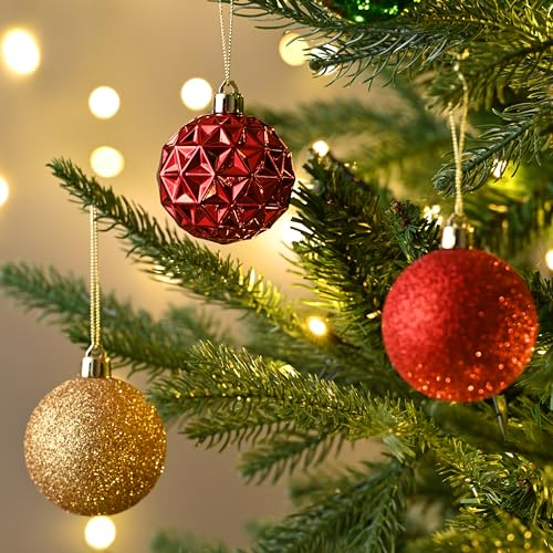 50ct Christmas Tree Decorations Ball Ornaments 2.36 Inches (50 Count)