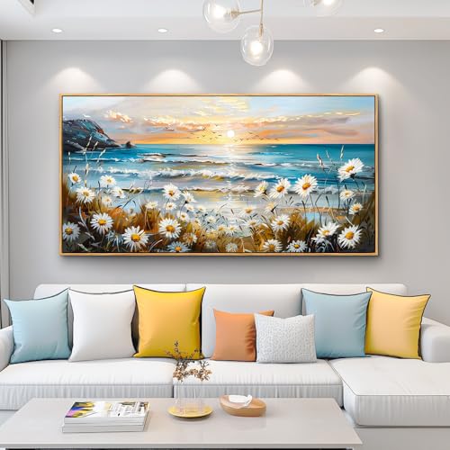 Canvas Wall Art For Living Room Farmhouse Bedroom Wall Decor For Restaurant Office Marine Landscape Painting Photos Watercolor Flowers Nature Artwork Walls Modern Home Decor 20x40 In