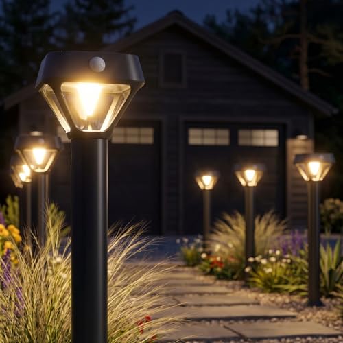 Smart Solar Pathway Lights Outdoor (4 Count)