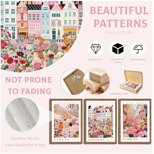Floral Wall Art Set of 3 (3 Count)
